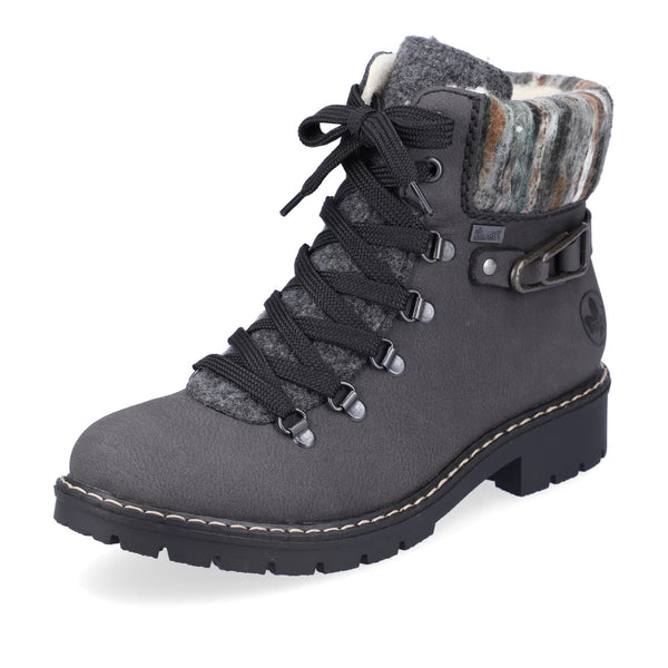 Stiefel Rieker Winterboots Blau Winterschuhe Rieker Stiefel Weiter