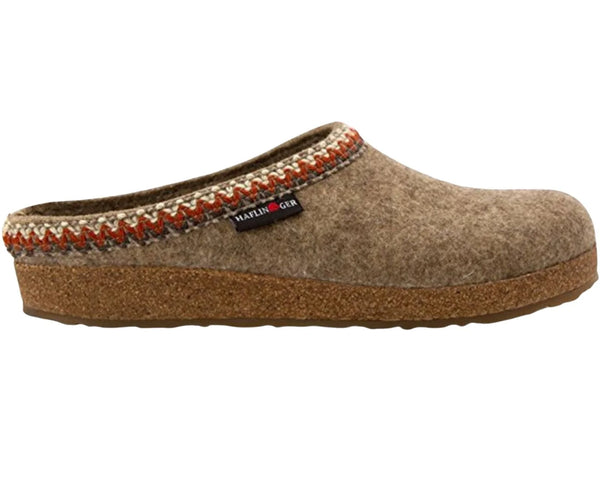 Haflinger Unisex Zig Zag Slippers- Tan main image 1