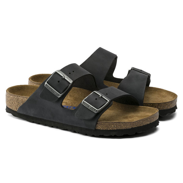 Birkenstock Arizona SFB Oiled Lea Black N 752483 – Tanda Shoes