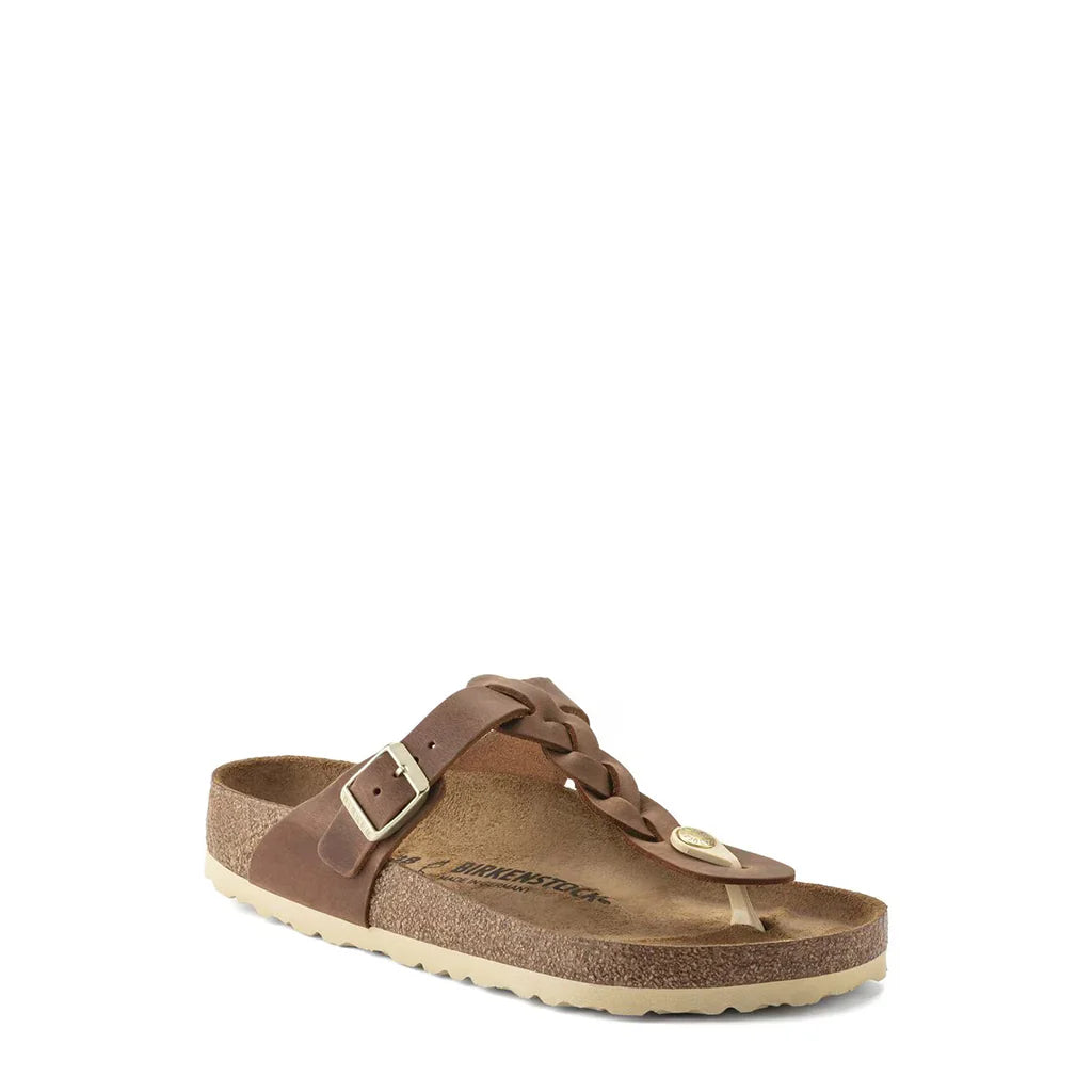 Birkenstock Gizeh Braided Cognac Lea R 1021355