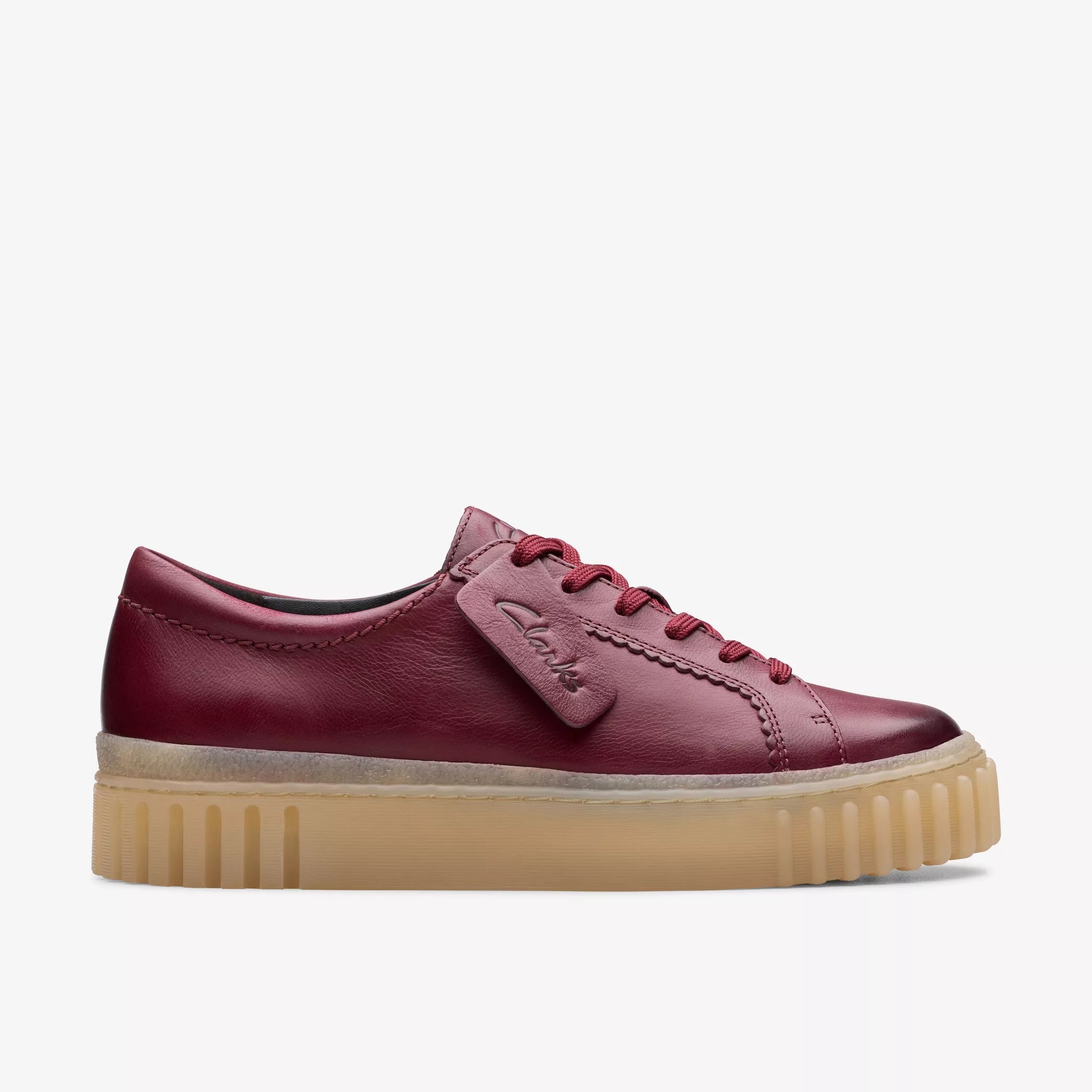 Clarks Mayhill Walk Burgundy Leather Wide 78853