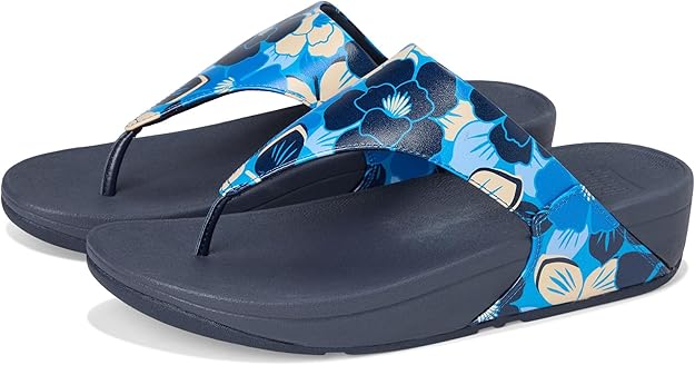 Fitflop Lulu Flowerz Toe Post Midnight Navy