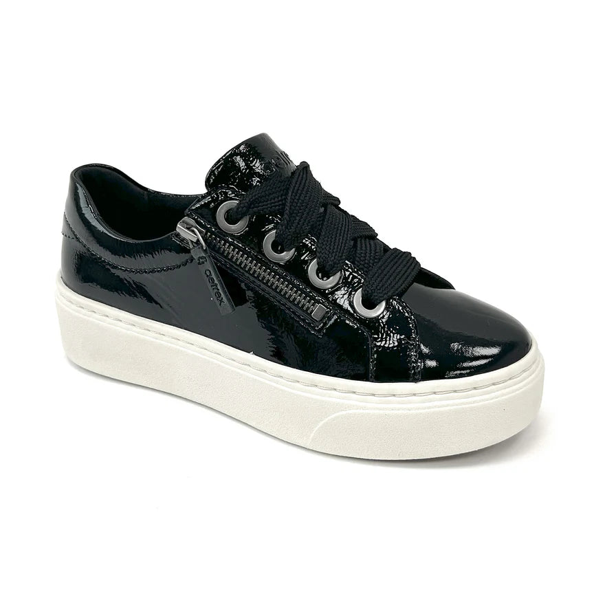Aetrex Aubrey Platform Lace Black CX150