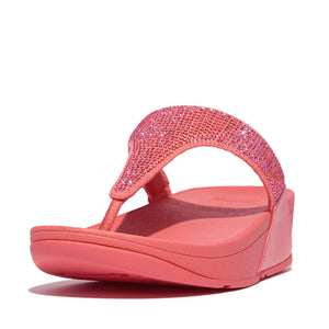 Fitflop Lulu Crystal Toe Post Rosy Coral - Main Image