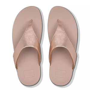Fitflop Lulu Leather Toe Post Rose Gold