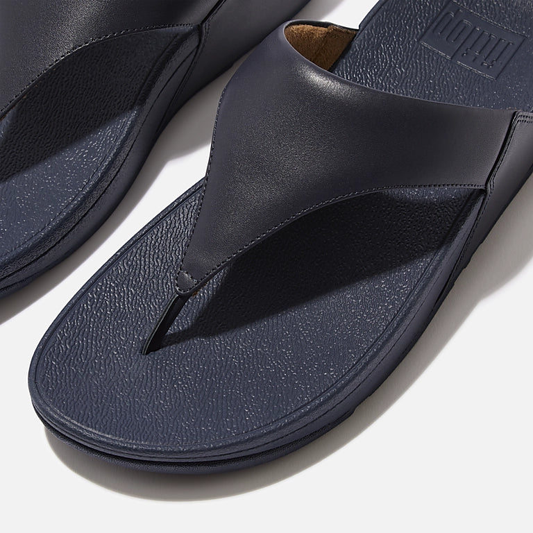 FitFlop Lulu Leather Toe Post, Navy