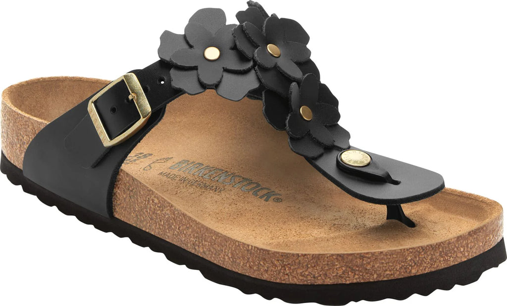 Birkenstock Gizeh Flowers Lea Black R 1026693