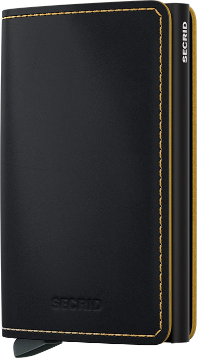 Secrid Slim Wallet Matte Black/Ochre