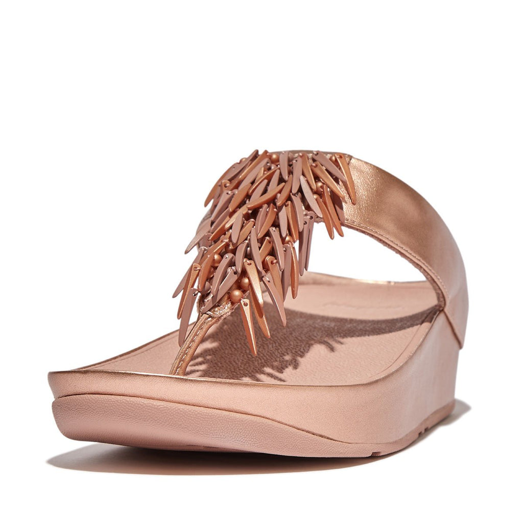 Fitflop Rumba Toe Post Rose Gold