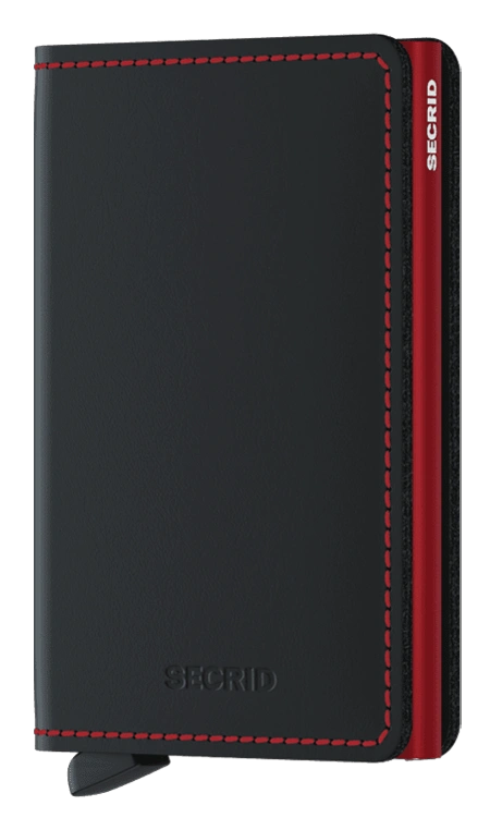 Secrid Slim Wallet Matte Black-Red
