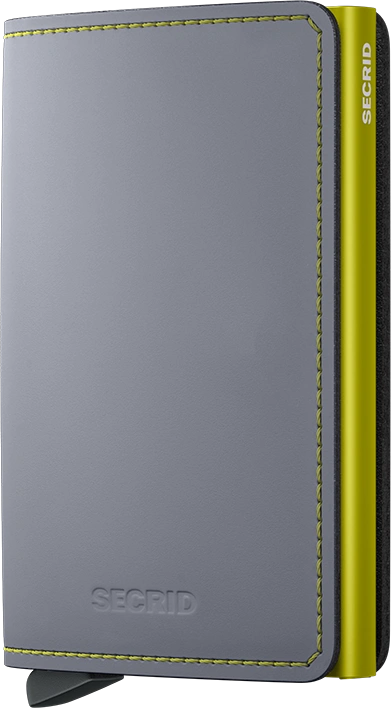 Secrid Slim Wallet Matte Grey/Lime