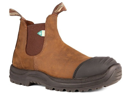 Blundstone 169 - Work & Safety Boot Rubber Toe Cap Crazy Horse Brown