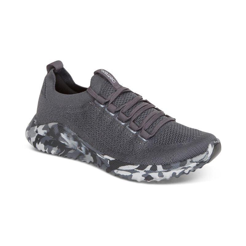 Aetrex Carly Lace/Slip on Charcoal Camo AS206