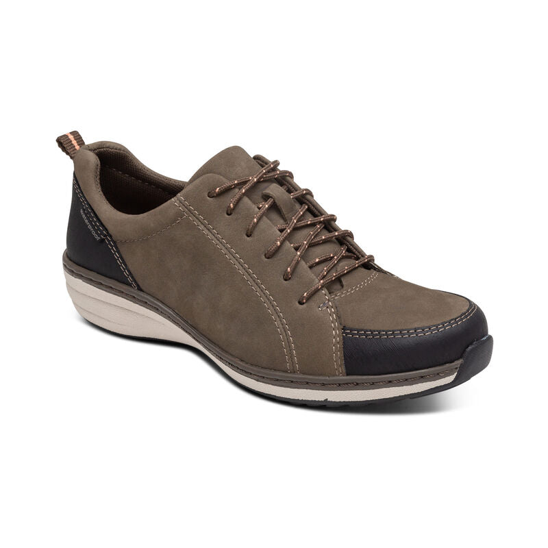 Aetrex Mara Casual Hiking Oxford Mushroom BB356 WP