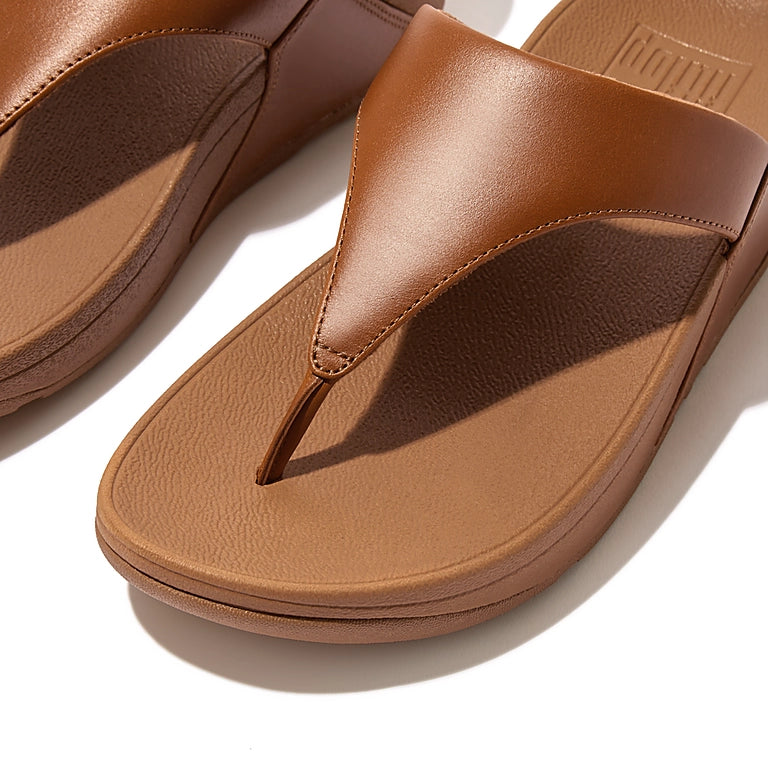 Fitflop Lulu Leather Toe Post Light Tan