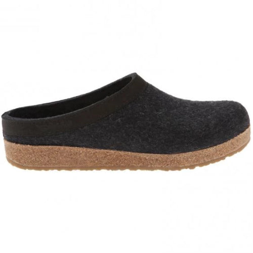 Haflinger Grizzly Wool Clog Charcoal (Unisex) GZL44