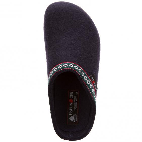 Haflinger GZ10 Classic Wool Grizzly Clog NAVY (Uni) – Tanda Shoes