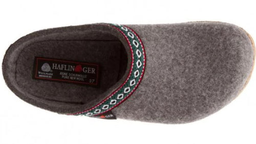 Haflinger Classic Wool Grizzly Clog Grey (Unisex) GZ14